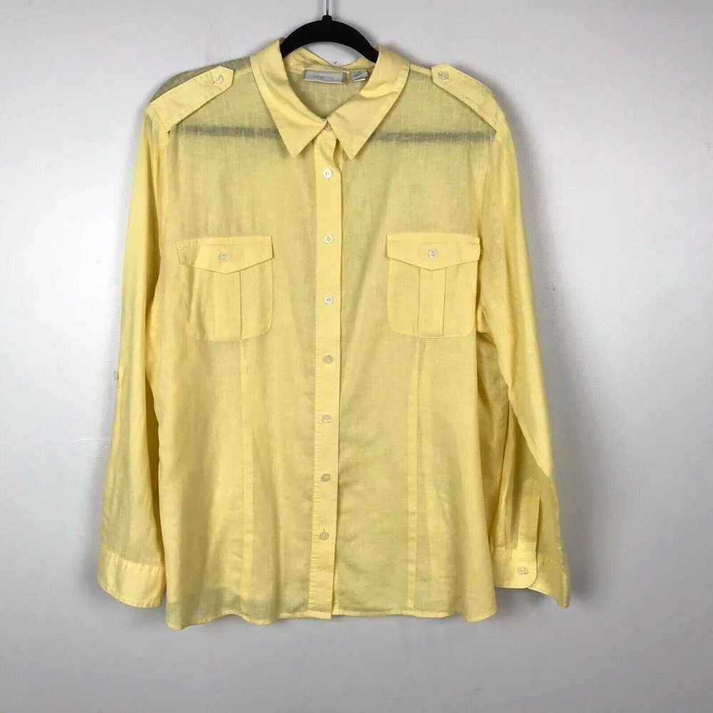 Chico's Simi Sheer Long Sleeve Lagenlook Top 3